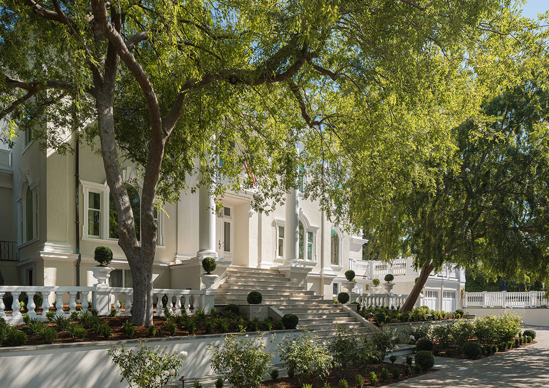 Neoclassical Hillsborough Front Angle From Left