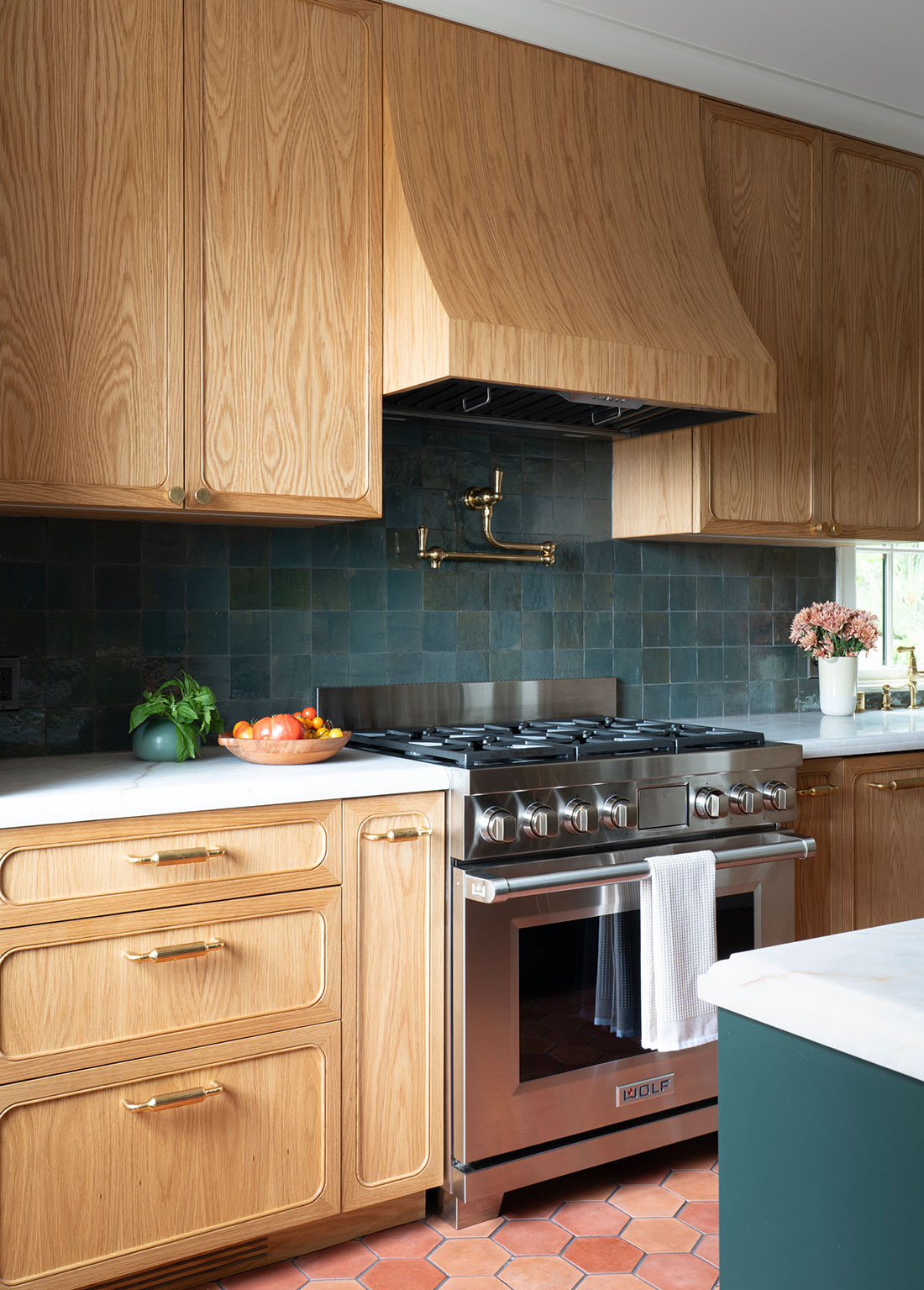 Cole Valley Kitchen Counter Vignette Painted Cabinets