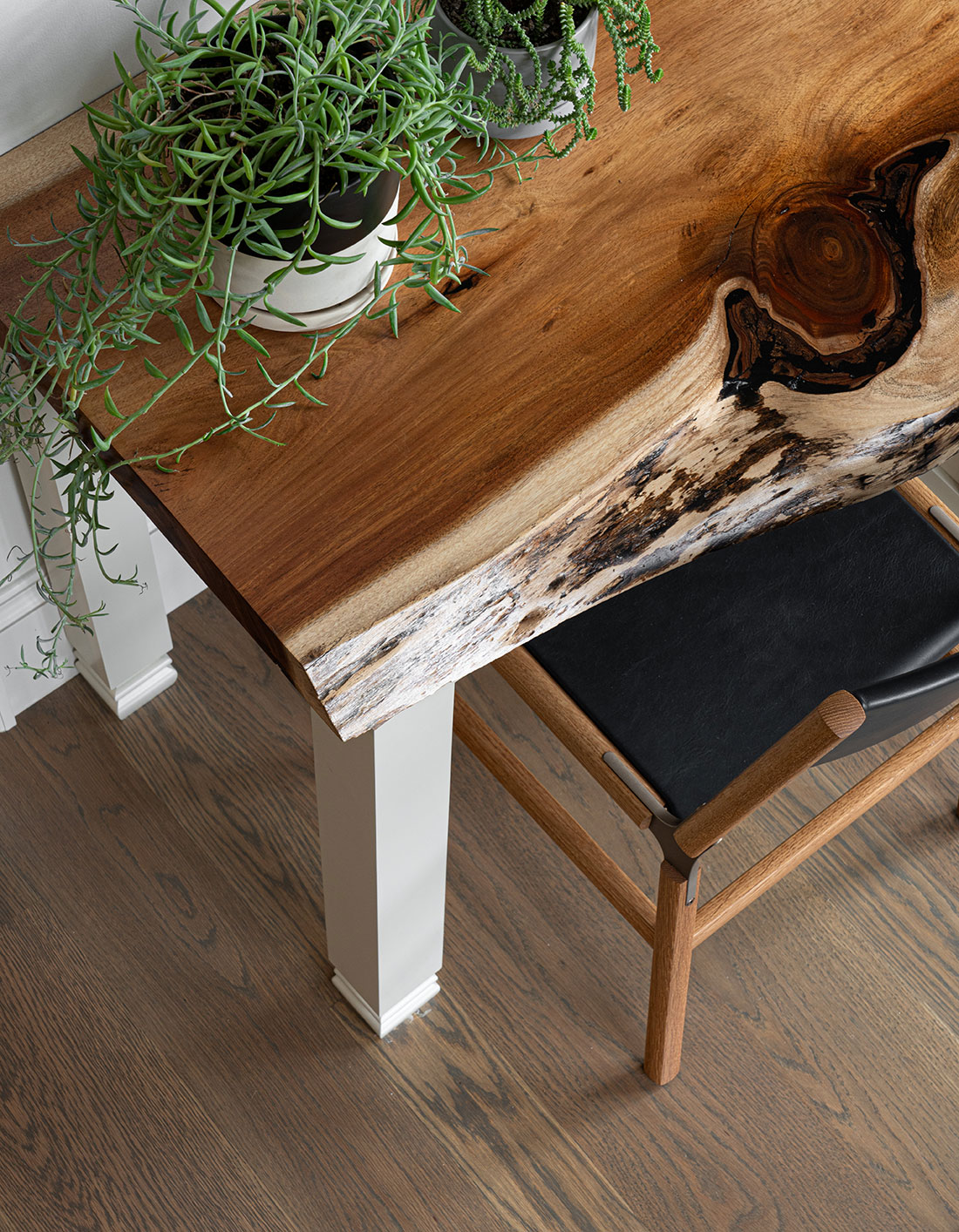 Shrader Desk Living Edge Detail
