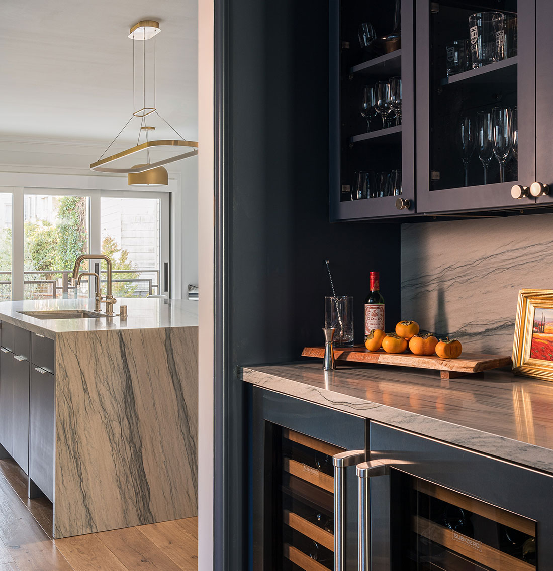Noe Valley Kitchen Through Bar